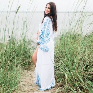 Fillyboo “CLEO" Women's embroidered duster/dress